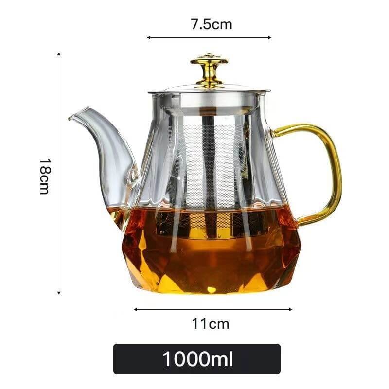 Crystal Infusion Glass Teapot