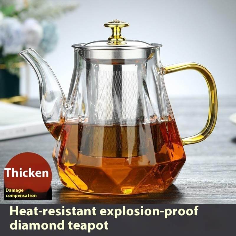 Crystal Infusion Glass Teapot