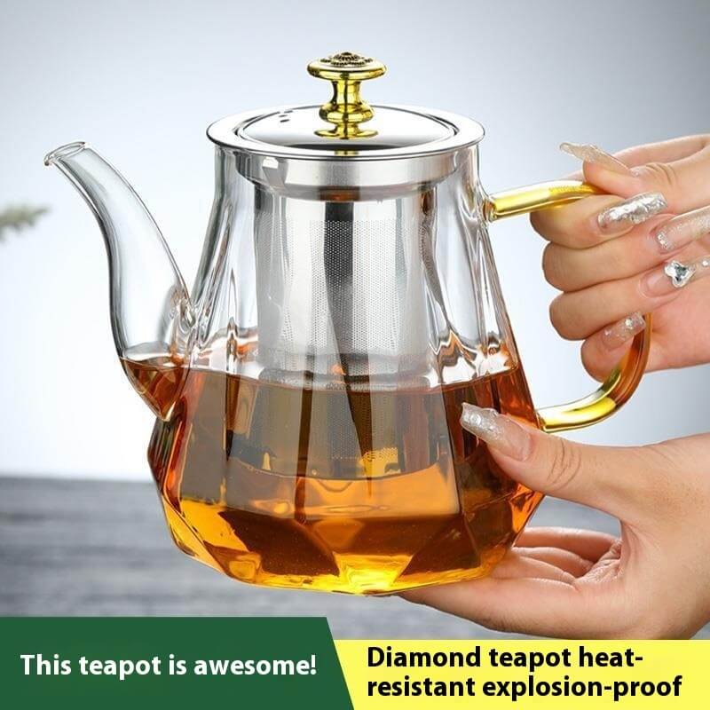 Crystal Infusion Glass Teapot
