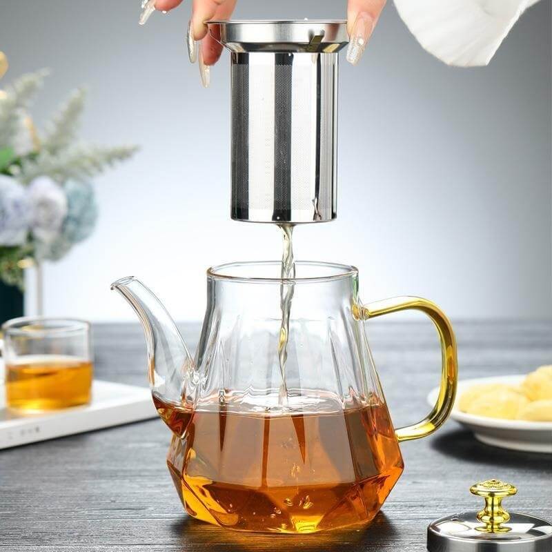 Crystal Infusion Glass Teapot